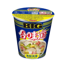 日清 方便面  BIG合味道 海鲜风味108g*1杯装大杯桶装泡面