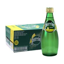 perrier 巴黎水 柠檬青柠味含气苏打气泡水330ml*12玻璃瓶