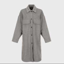 ZARA 女士法式摩登含羊毛长款翻领大衣