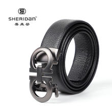 SHERIDAN 喜来登 头层牛皮男士自动扣腰带 商务休闲裤带 时尚皮带送男友长辈礼盒装 NL220556S