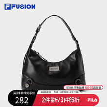 FILA 斐乐 FUSION斐乐潮牌七夕节送女友礼物2024秋季新款时尚休闲单肩女包 深黑-BK XS