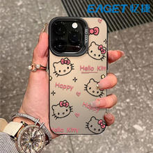 EAGET 忆捷 ins简约可爱KT猫iPhone14Pro手机壳苹果15ProMax镭射13/12卡通硬