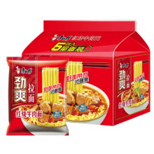 plus会员:康师傅方便面 劲爽红烧 五连包