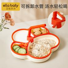 宝宝硅胶管餐盘吸盘分格盘