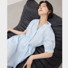 DUIBAI 对白 女士简约纯棉连衣裙 EDQ024L