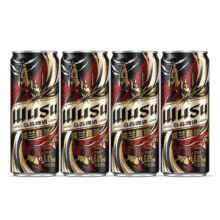 乌苏啤酒（wusu）大红乌苏 国产烈性高度 拉格啤酒 楼兰秘酿 4罐