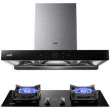 预售、PLUS会员：VATTI 华帝 i11206+i70072B 顶吸欧式烟灶套装 天然气