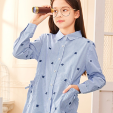 PLUS会员！HAZZYS 哈吉斯 女童尖领连衣裙