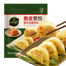 必品阁（bibigo）脆皮煎饺 韩式泡菜640g 约25只 特色早餐 空气炸锅 生鲜食材 锅贴