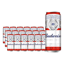 百亿补贴：Budweiser 百威 啤酒经典醇正500ml*18罐装 无手提袋 大罐屯货