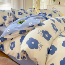 PLUS会员！MUJI 无印良品 ins春秋款简约风四件套（被套200*230cm）