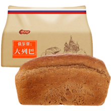 概率券、PLUS会员、需首购:俄麦诺 俄罗斯风味不添加蔗糖大列巴面包 400g