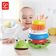 Hape 儿童玩具 青蛙花式圆环堆塔 E0457