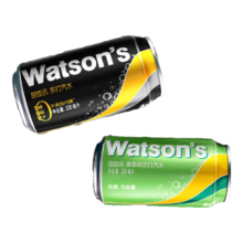 京东百亿补贴、plus会员立减、需首购:屈臣氏（Watsons）苏打汽水混合系列 买20罐黑罐送4罐香草 气泡饮料 330ml*24罐