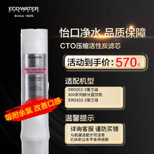 怡口净水（ECOWATER）CTO滤芯家用KX压缩活性炭净水器耗材