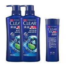 需福袋，88VIP:清扬去屑洗发水500g×2瓶+100g×1瓶+赠补充装200ml*1袋