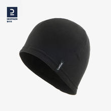 DECATHLON 迪卡侬 帽子儿童滑雪摇粒绒帽保暖秋加绒WEDZE2 儿童黑色(52_55cm) 均码