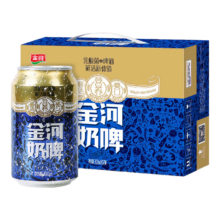 京东百亿补贴，PLUS会员:金河奶啤 乳酸菌味饮料300ml*12罐
