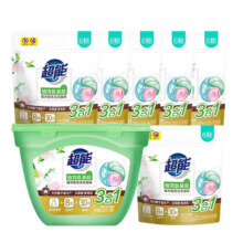 超能 悦色洗衣凝珠3合1洗衣球护180g+60g*6袋（共54颗）*2件
