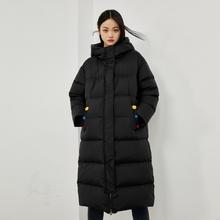 PEACEBIRD 太平鸟 中长款90绒连帽羽绒服