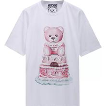 MOSCHINO 女士蛋糕泰迪熊印花短袖T恤