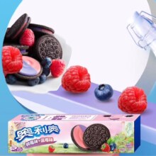 PLUS会员:奥利奥 经典夹心饼干 蓝莓味+树莓味夹心97g 任选8件