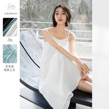 DUIBAI 对白 2024夏装不对称抽褶木耳边吊带裙女式中长连衣裙
