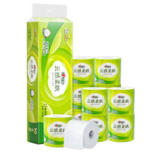 plus会员、概率券：心相印 有芯卷纸 云感柔肤 4层110g*12卷