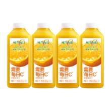 京东百亿补贴：味全 每日C果汁饮料  橙汁 900ml*4瓶