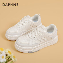 达芙妮（DAPHNE）厚底休闲小白鞋