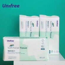 unifree 干湿两用一次性加厚棉柔洗脸巾 60抽*3包