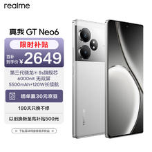 realme 真我 深圳南山专享 realme 真我 GT Neo6 5G手机 16GB+1TB 流银骑士