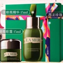 再降价、京东百亿补贴、PLUS会员：海蓝之谜（LA MER）眼面修护套装(精华+眼霜)护肤品化妆品礼盒+赠品多件