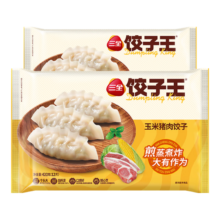三全 猪肉玉米风味饺子王 420g*2袋*3件