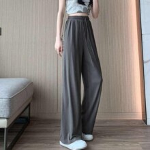京东会员、唐狮 新款宽松显瘦垂感休闲裤 女（限尺码）