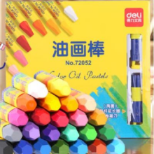 PLUS会员：deli 得力 72052 纸盒油画棒 24色