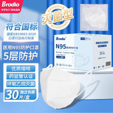 临期品：Brodio 医用口罩N95防护口罩1盒 30枚