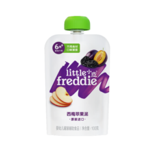 小皮（Little Freddie）西梅苹果泥 欧洲原装进口宝宝辅食泥 婴儿水果泥西梅泥100g*1袋