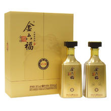 金六福 金韵 窖藏 50.8度 兼香型白酒礼盒 500ml*2瓶 宴请中秋送礼