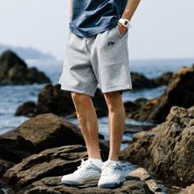 百亿补贴：RABBIT HOUSE RabbitHouse夏季复古潮流旗帜刺绣休闲短裤男士运动直筒五分裤