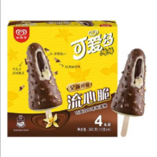 PLUS会员：可爱多 可爱多棒棒 流心脆巧克力口味冰淇淋 75g*4支 *9件