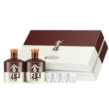 预售：舍得 品味舍得 52度 浓香型白酒 600ml*2瓶 礼盒装