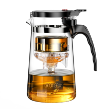 茶皇子 玻璃茶壶 按压式过滤茶水分离透明款（单壶） 700ml