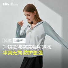 京东会员：蕉下（beneunder）防晒衣女士冰丝防晒服 蓝烟灰M