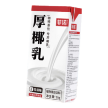 PLUS会员：菲诺 厚椰乳 植物蛋白饮料 1kg/盒*5件