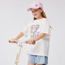 女童甜美可爱花朵纯棉短袖T恤夏季新品中大儿童潮流百搭休闲T恤