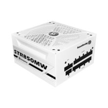 艾湃电竞（Apexgaming）STR-850MW 额定850W 白色金牌全模组电源 白色线材 全日系电容 2代智能启停