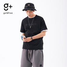 goldlion 金利来 g+ 男士短袖T恤 ETSEG853003-99-黑色 L