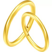 周六福 女士三生三世足金戒指 AD011384/AD015486