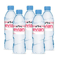 evian 依云 法国进口evian依云弱碱性饮用天然矿泉水330ml/500ml*24整箱